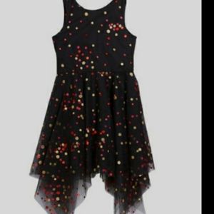 Zoe Ltd black sparkle tulle ruffled 6 6X